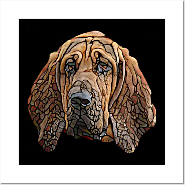 Bloodhound Face Wall Art by DoggyStyles